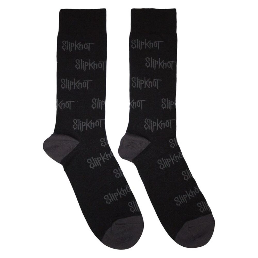 Slipknot Unisex Adult All-Over Print Logo Socks / Black/Gray